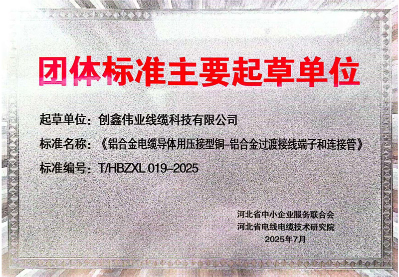 团体标准主要起草单位